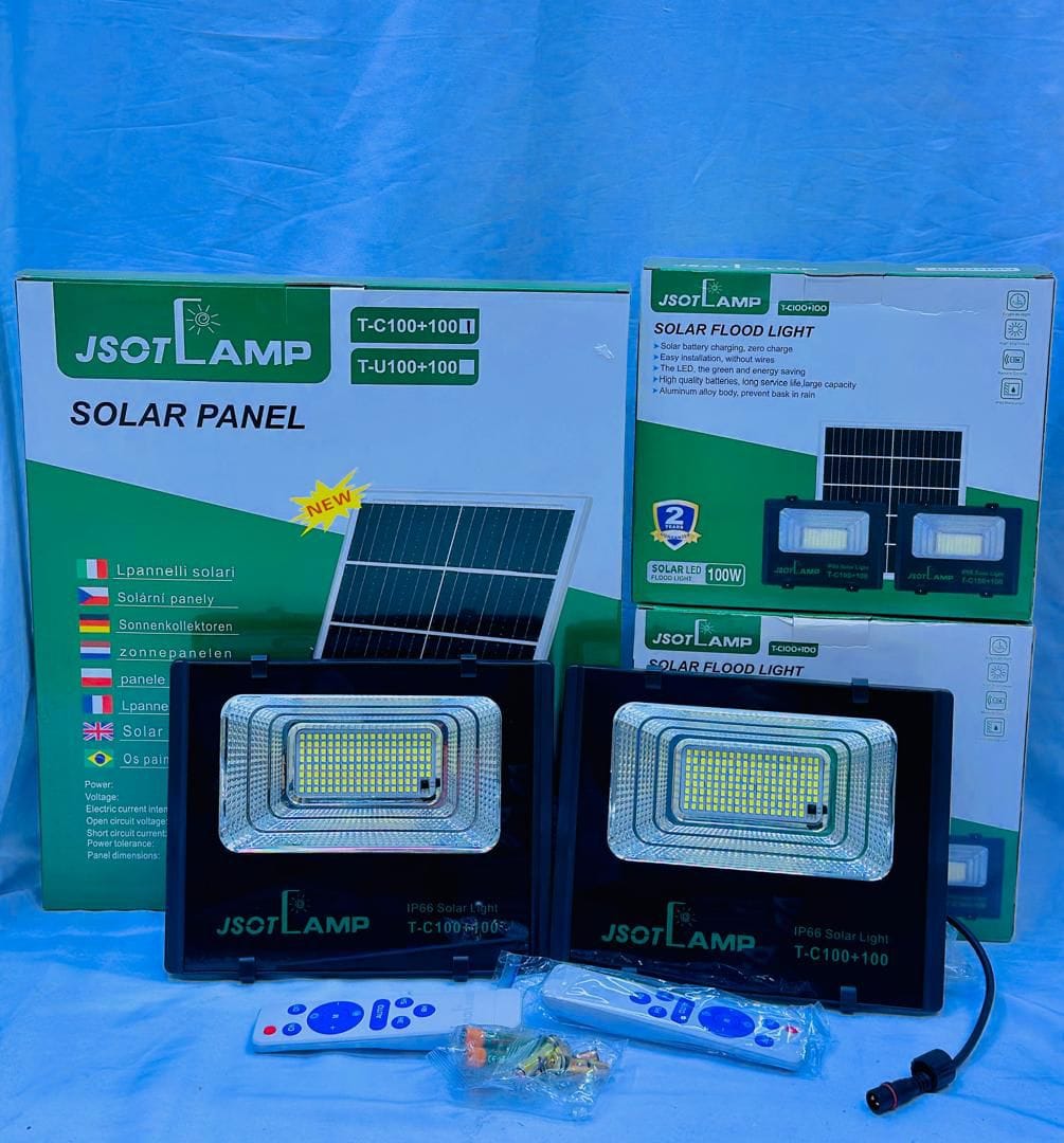 100+100W Dual Head Solar Floodlight (2-in-1)