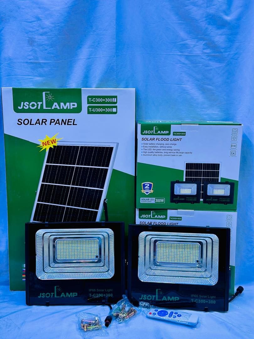 JSOT 200+200W Dual Head Solar Floodlight (2 in 1)